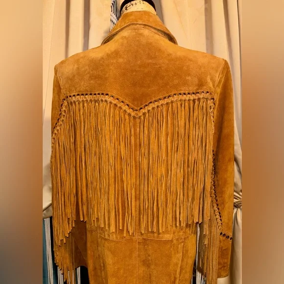 🌵CRIPPLE CREEK🌵WHISKEY FRINGE SUEDED LEATHER JACKET🌵 - Picture 5 of 12